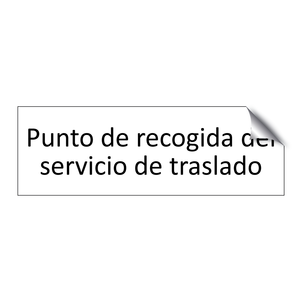 Punto de recogida del servicio de traslado