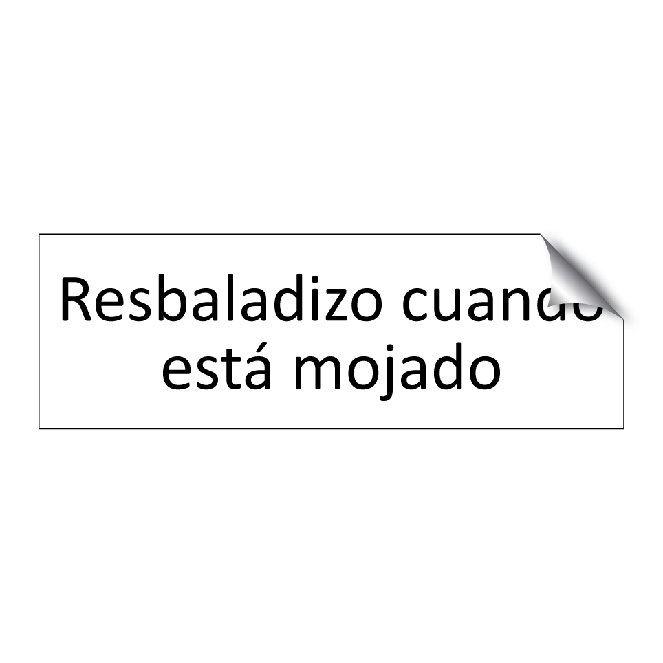 Resbaladizo cuando está mojado