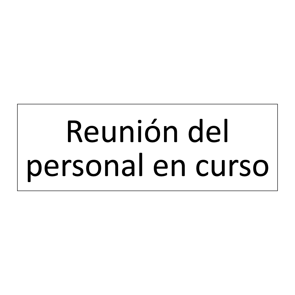 Reunión del personal en curso