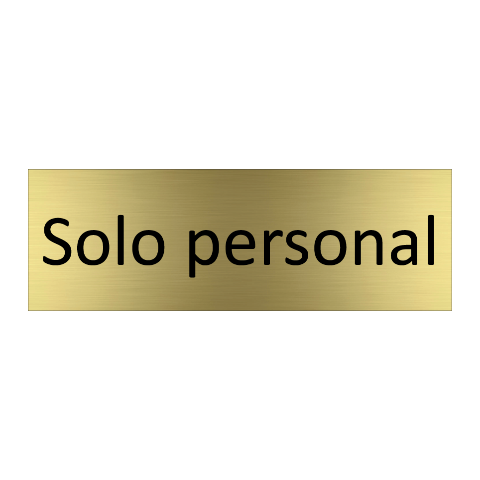 Solo personal