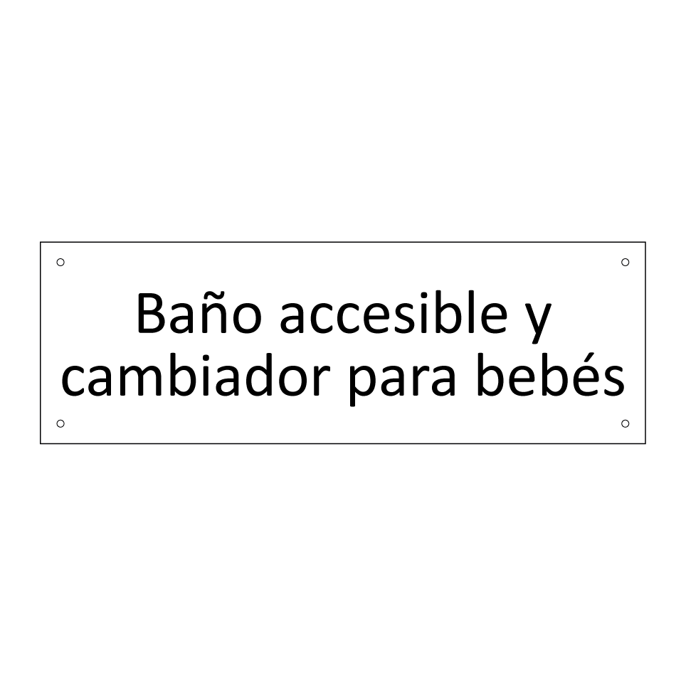 Baño accesible y cambiador para bebés