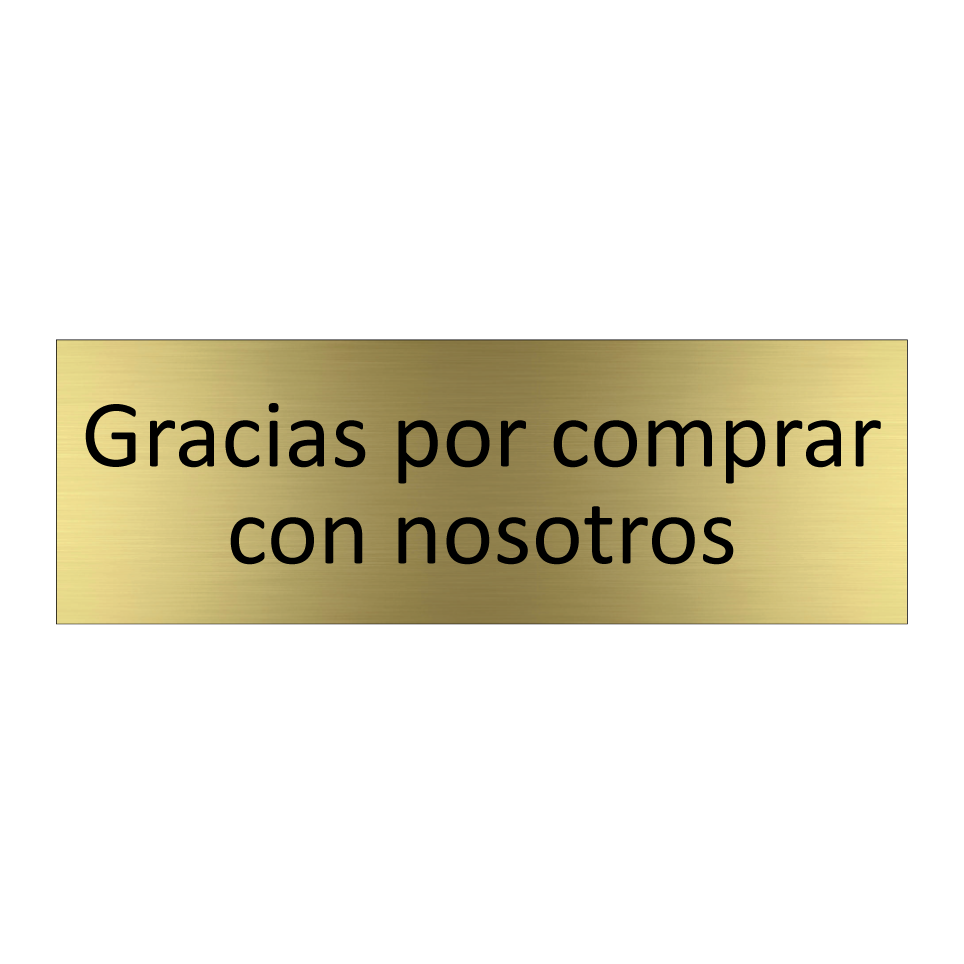 Gracias por comprar con nosotros