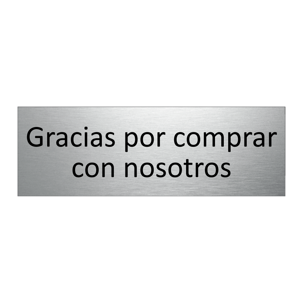 Gracias por comprar con nosotros