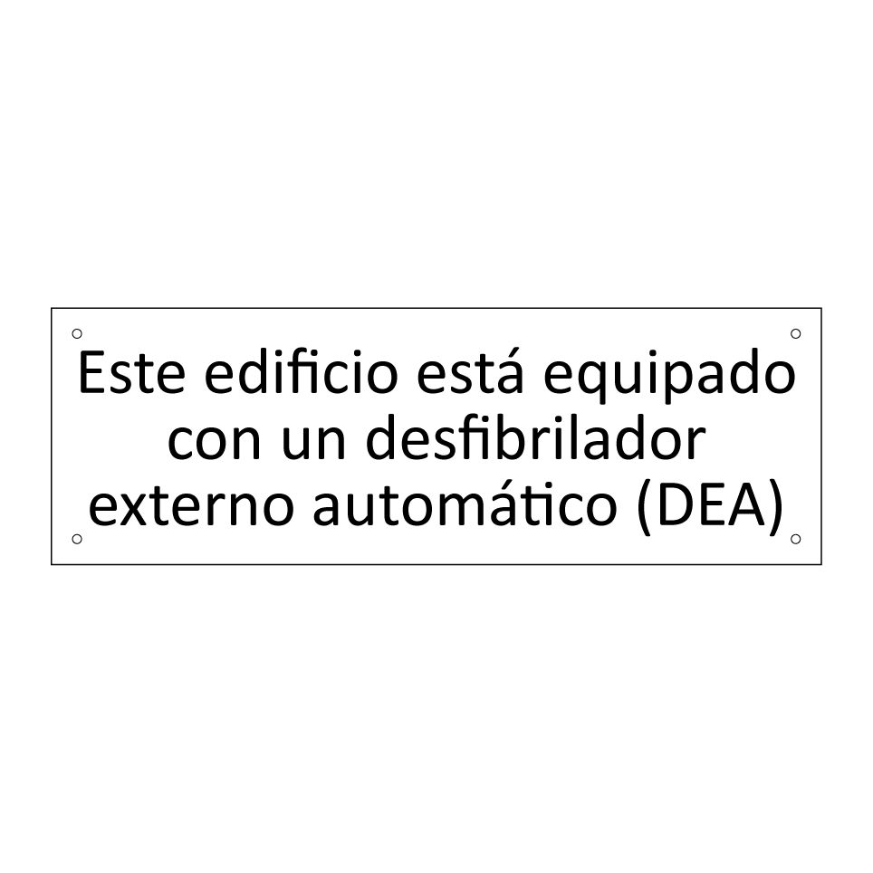Este edificio está equipado con un desfibrilador externo automático (DEA)
