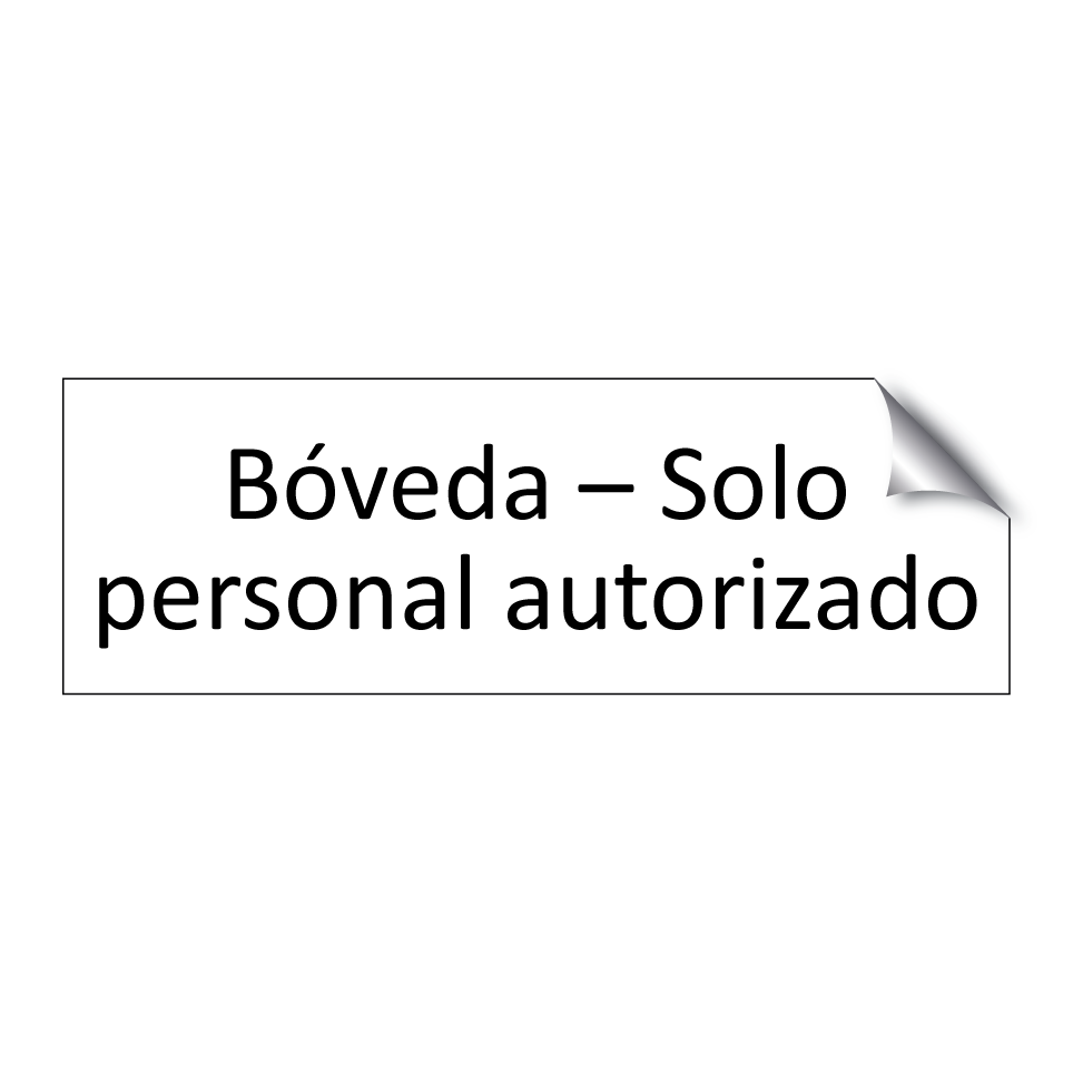 Bóveda – Solo personal autorizado