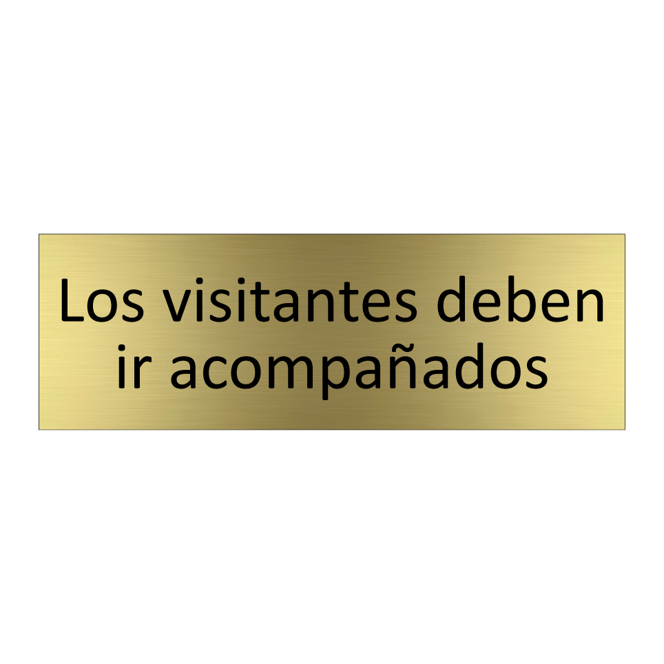 Los visitantes deben ir acompañados