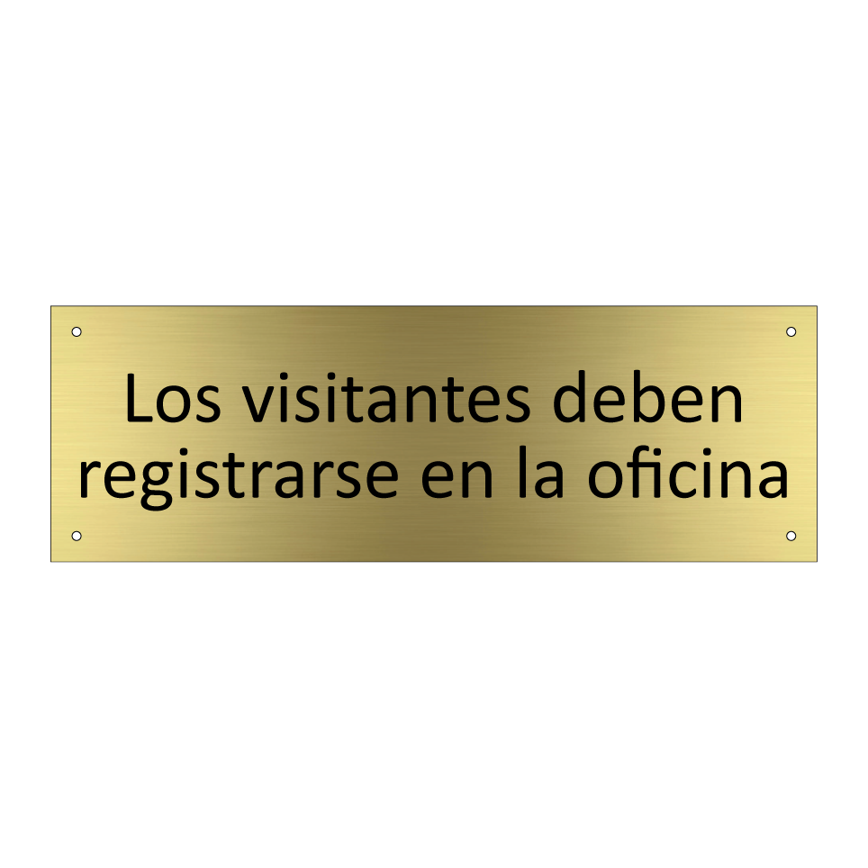 Los visitantes deben registrarse en la oficina