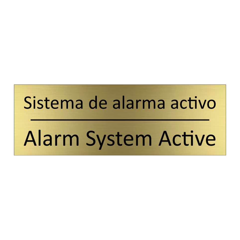 Sistema de alarma activo - Alarm System Active