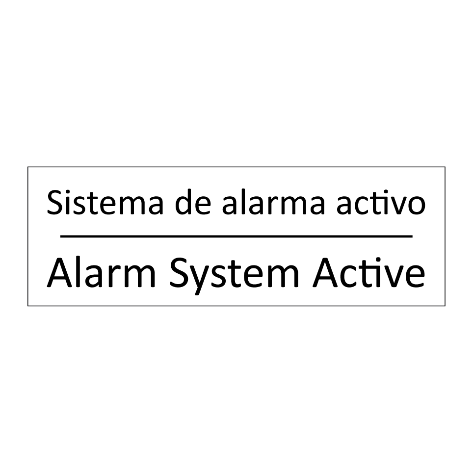 Sistema de alarma activo - Alarm System Active