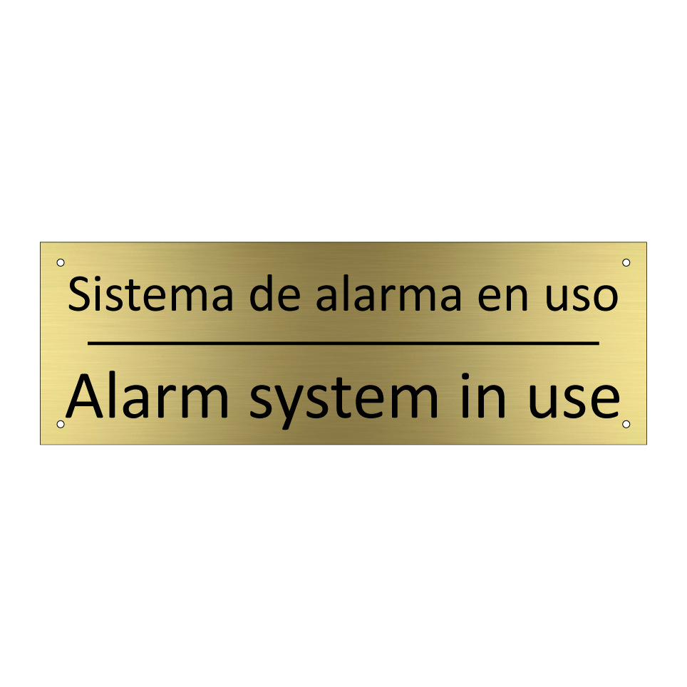 Sistema de alarma en uso - Alarm system in use