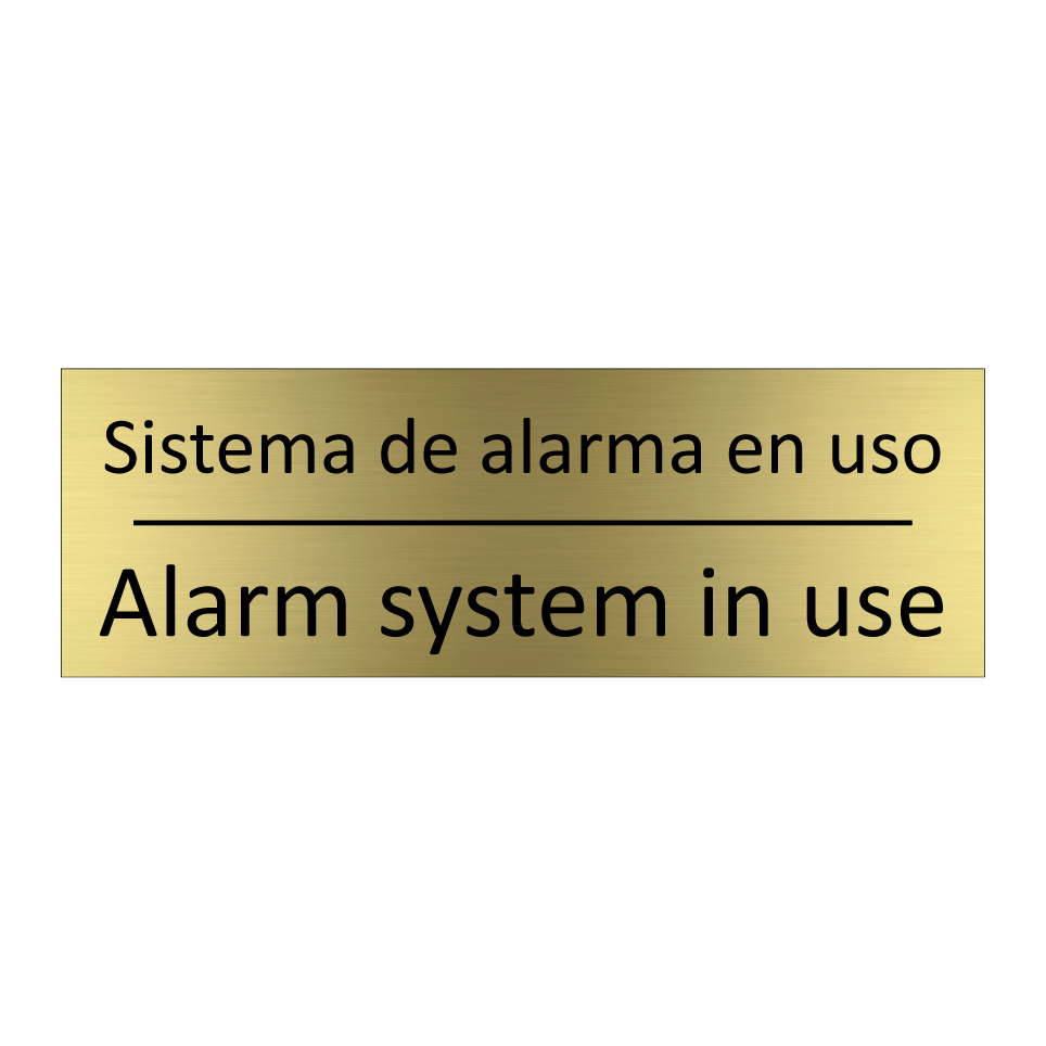 Sistema de alarma en uso - Alarm system in use