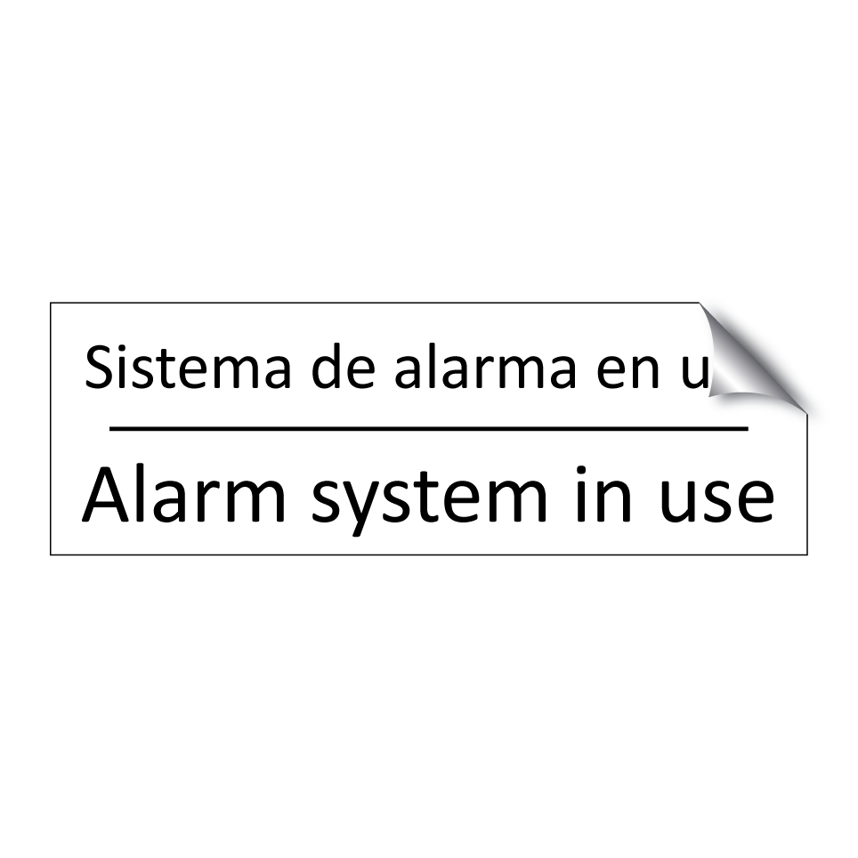 Sistema de alarma en uso - Alarm system in use