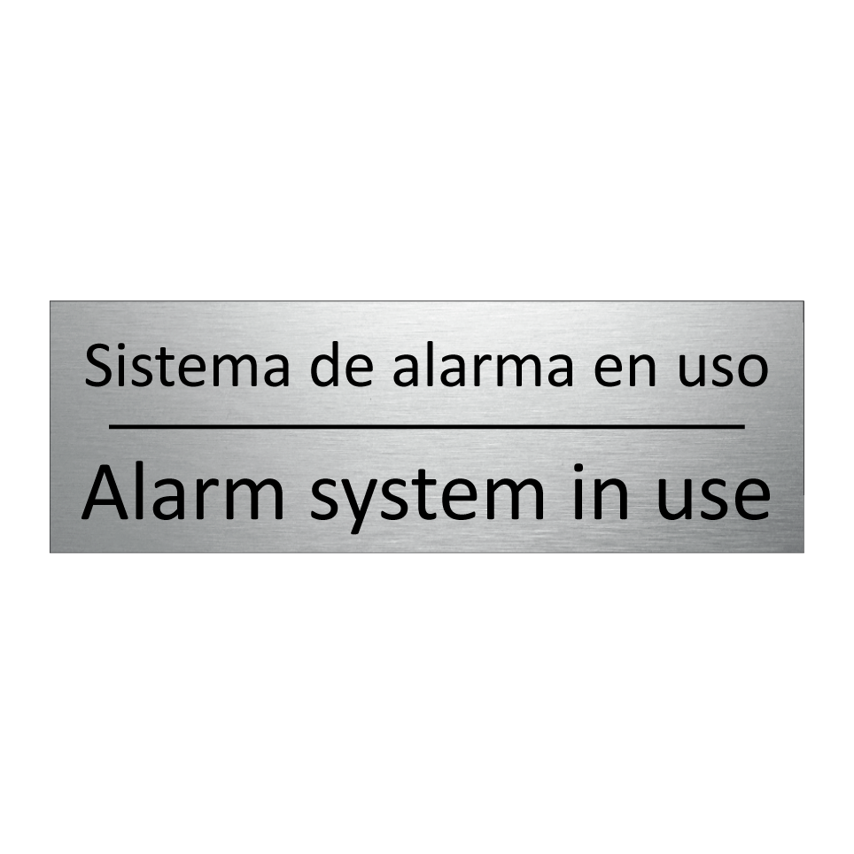 Sistema de alarma en uso - Alarm system in use
