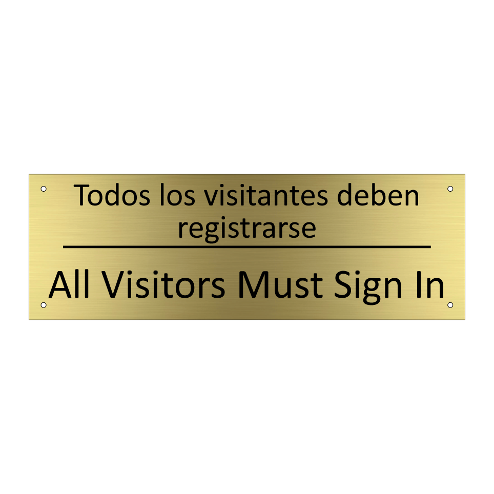 Todos los visitantes deben /.../ - All Visitors Must Sign In