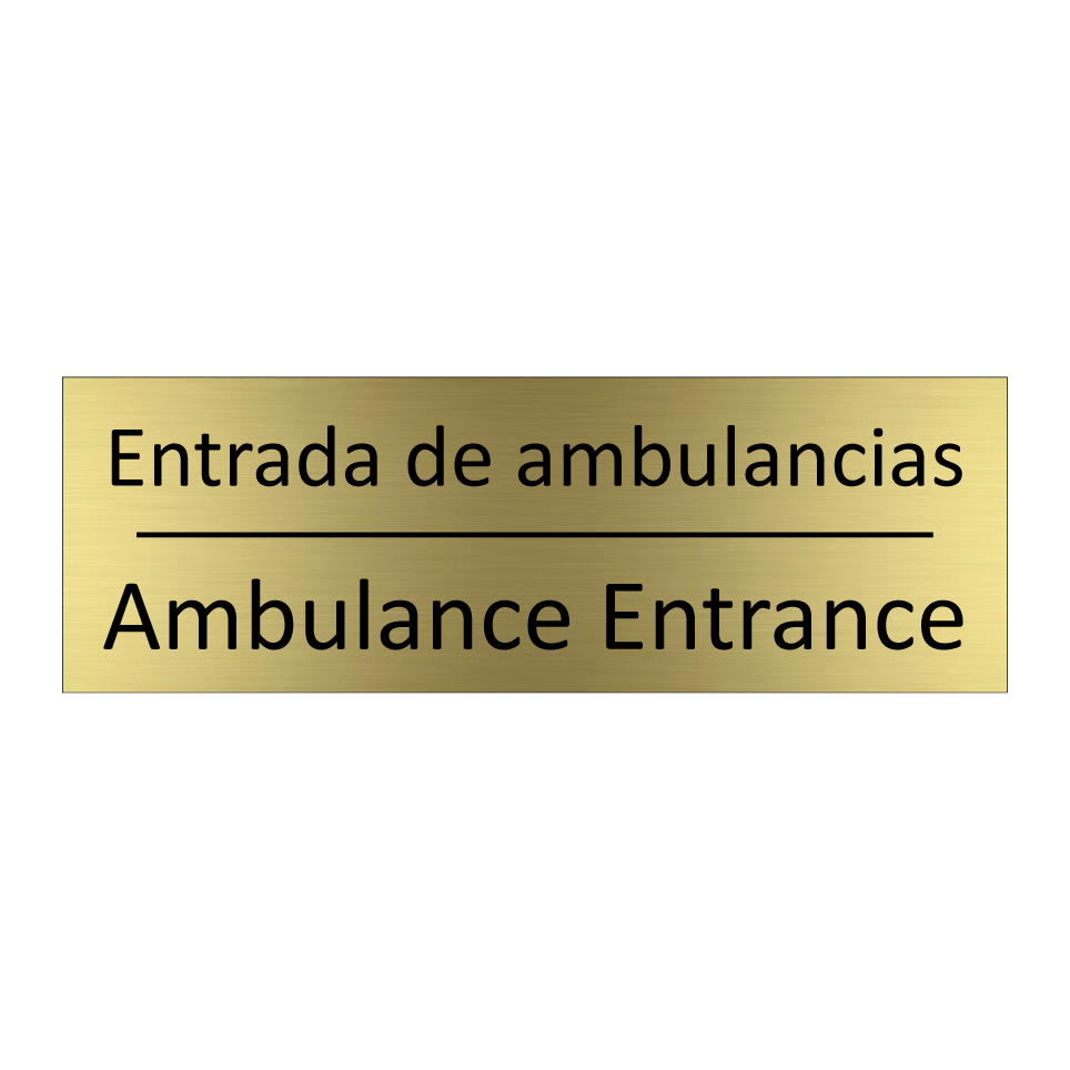 Entrada de ambulancias - Ambulance Entrance