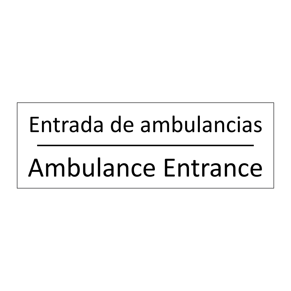 Entrada de ambulancias - Ambulance Entrance