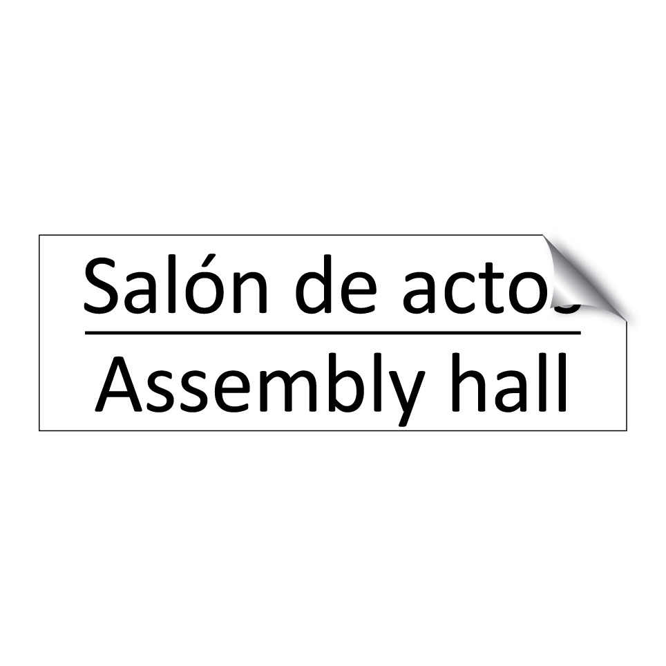 Salón de actos - Assembly hall