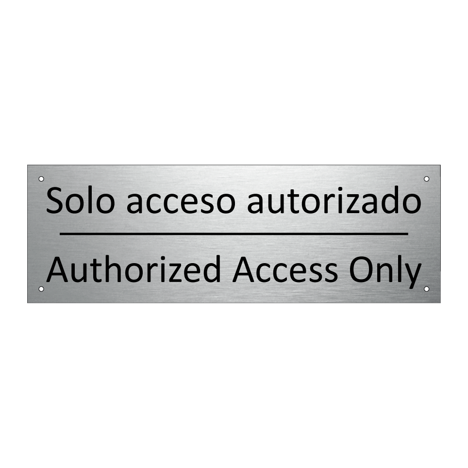 Solo acceso autorizado - Authorized Access Only
