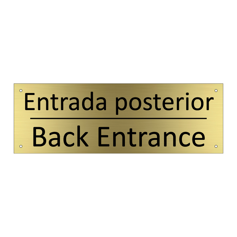 Entrada posterior - Back Entrance