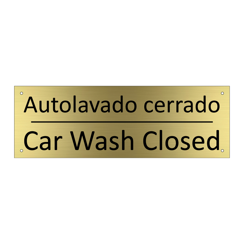 Autolavado cerrado - Car Wash Closed