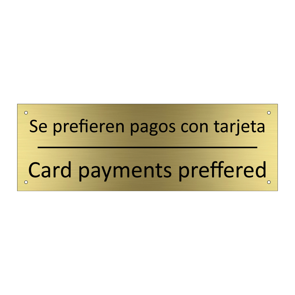 Se prefieren pagos con tarjeta - Card payments preffered