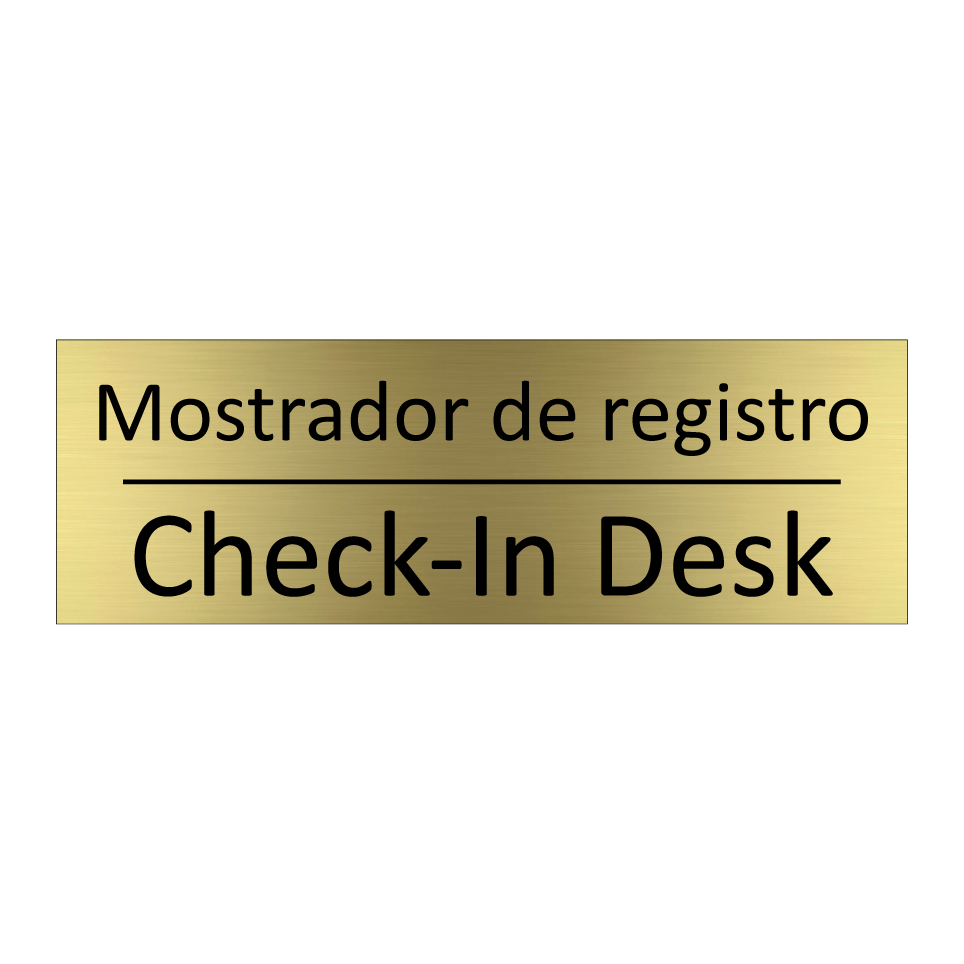 Mostrador de registro - Check-In Desk
