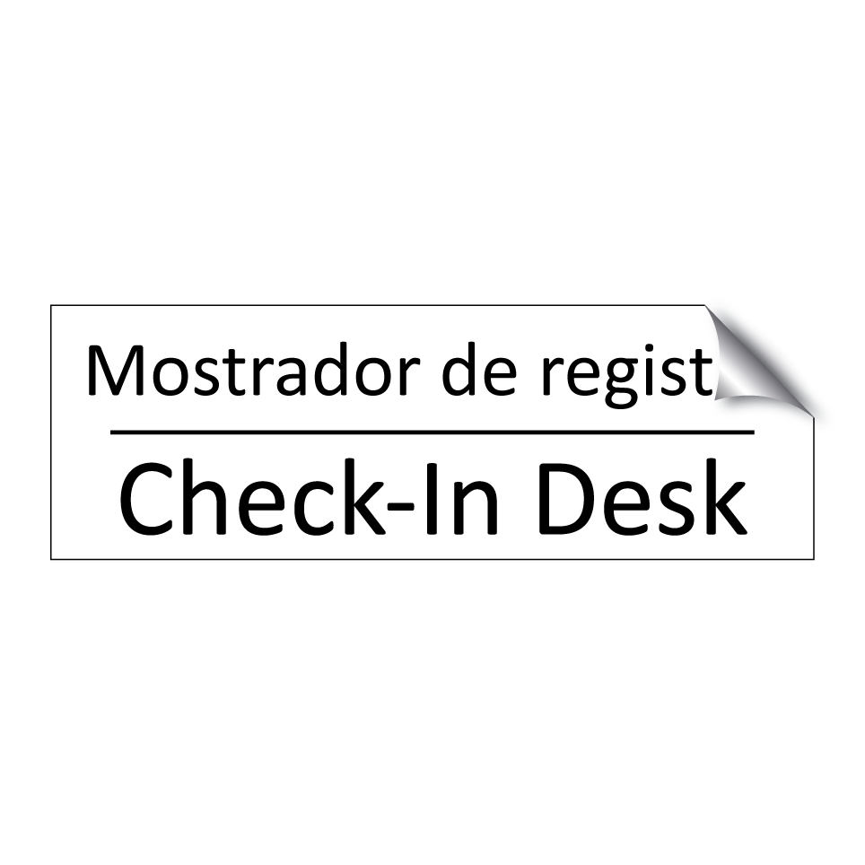 Mostrador de registro - Check-In Desk