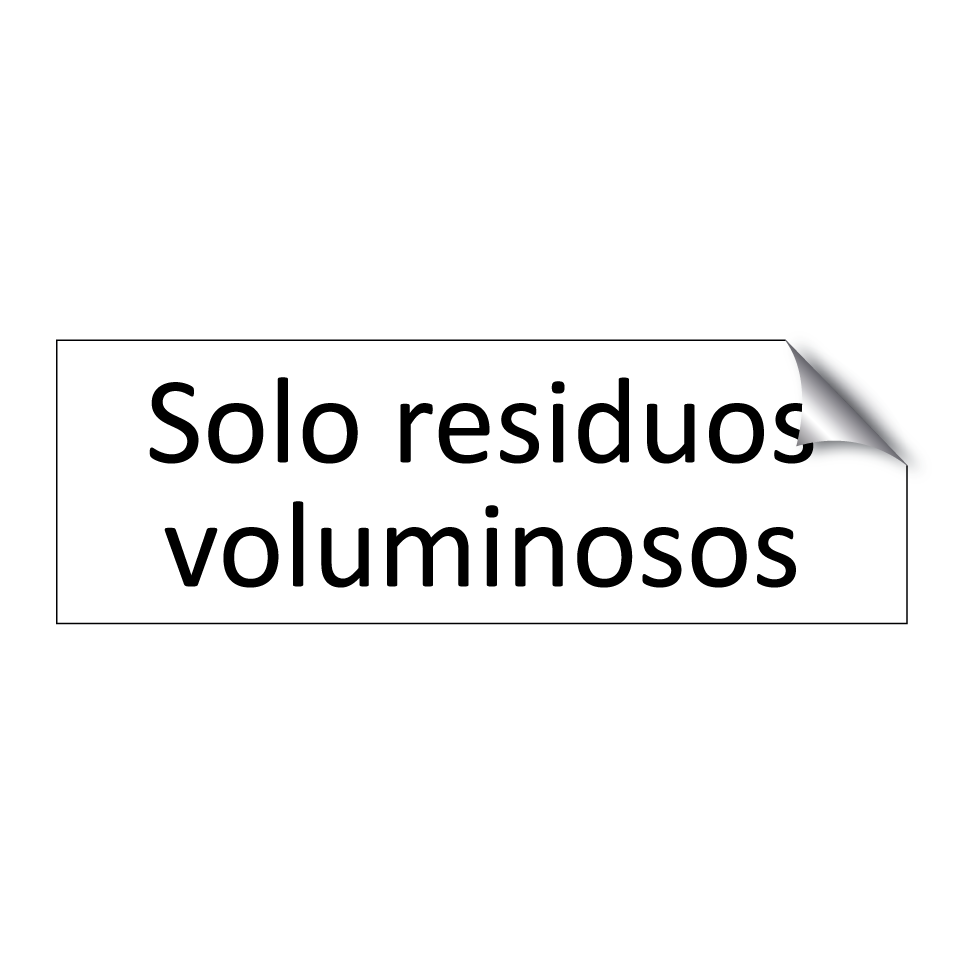 Solo residuos voluminosos