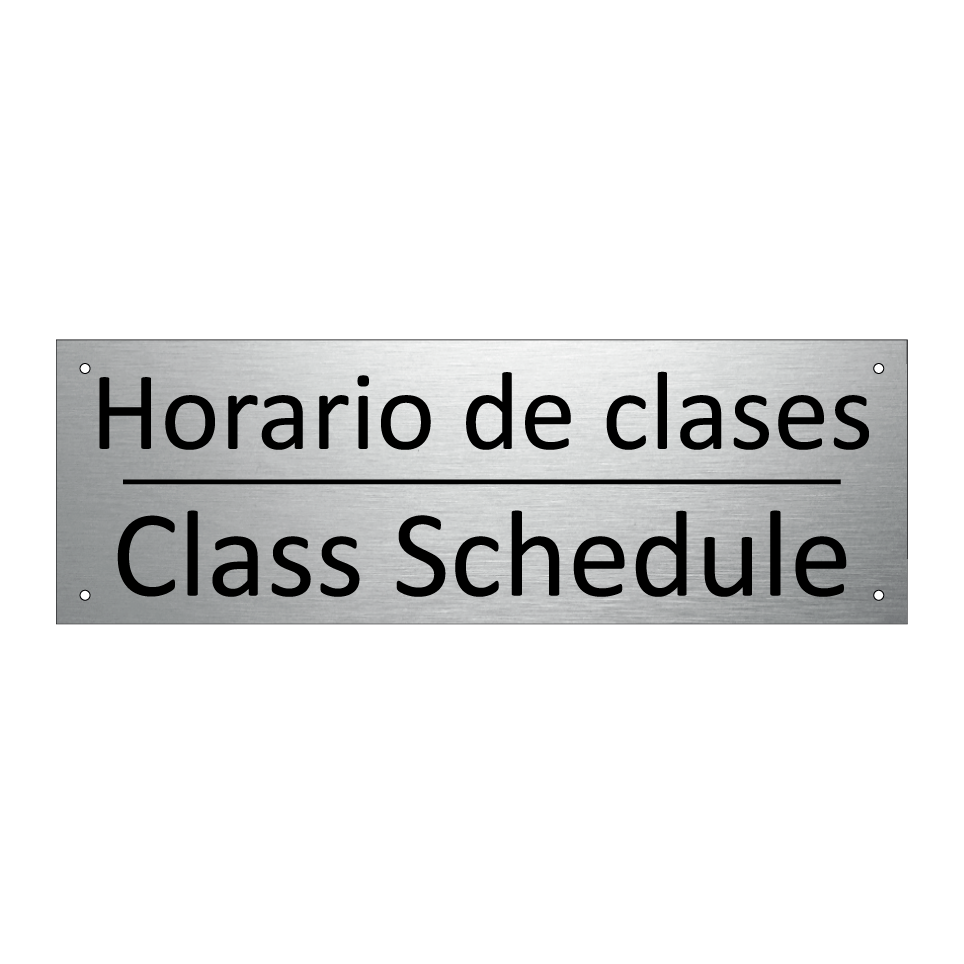 Horario de clases - Class Schedule