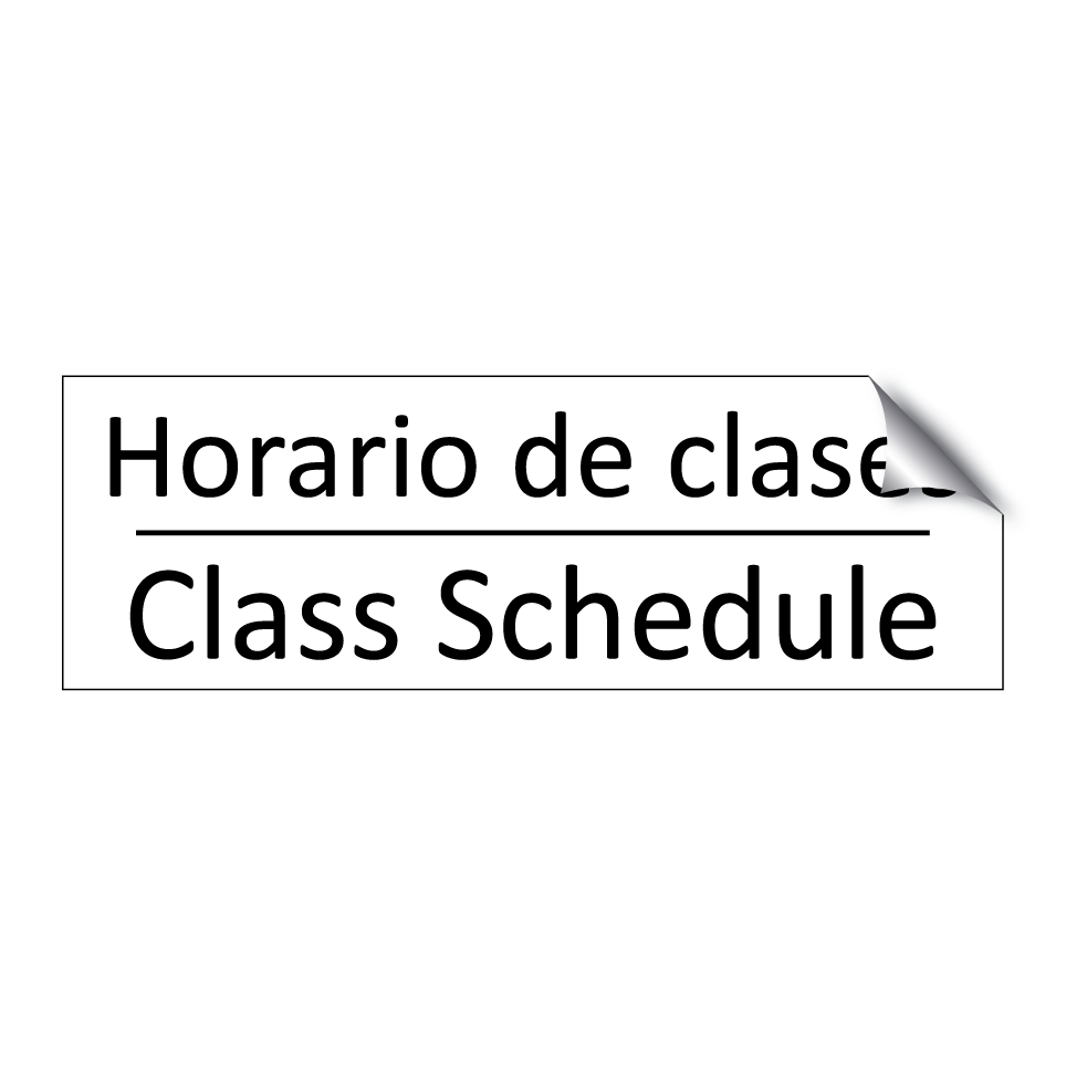 Horario de clases - Class Schedule