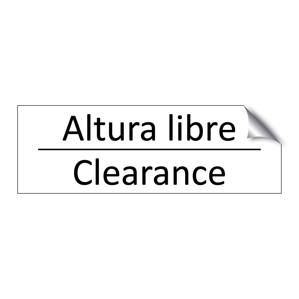 Altura libre - Clearance