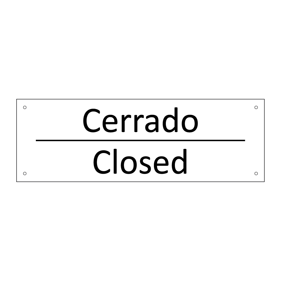 Cerrado - Closed