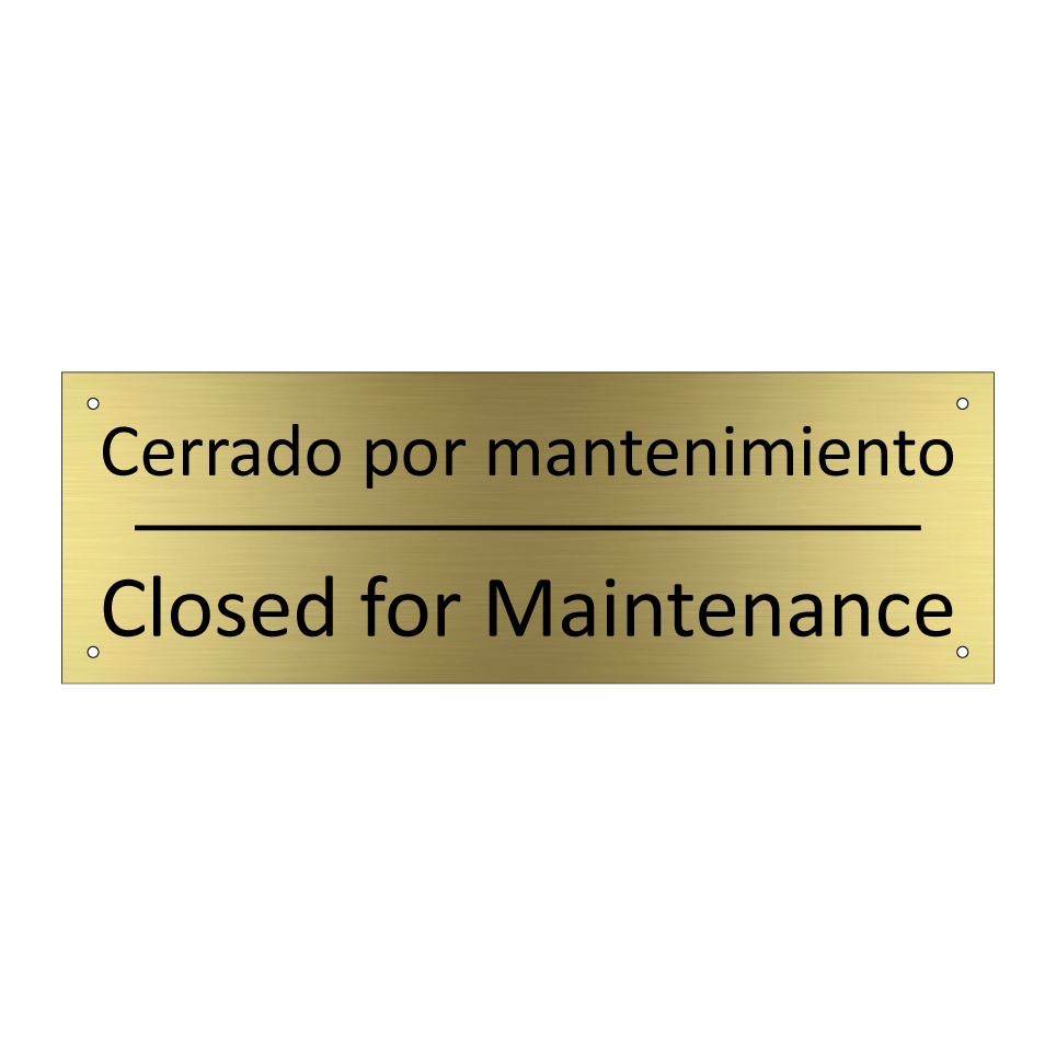 Cerrado por mantenimiento - Closed for Maintenance