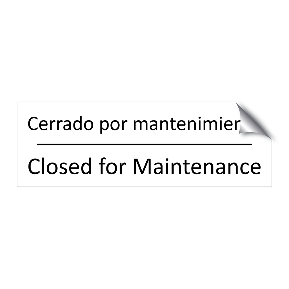 Cerrado por mantenimiento - Closed for Maintenance