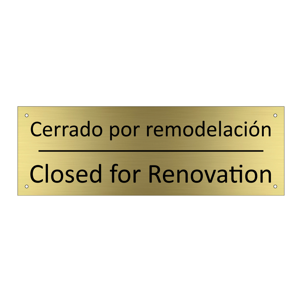 Cerrado por remodelación - Closed for Renovation