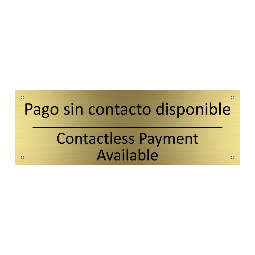 Pago sin contacto disponible - Contactless Payment Available