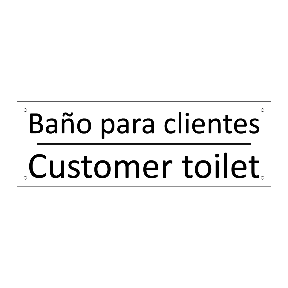 Baño para clientes - Customer toilet