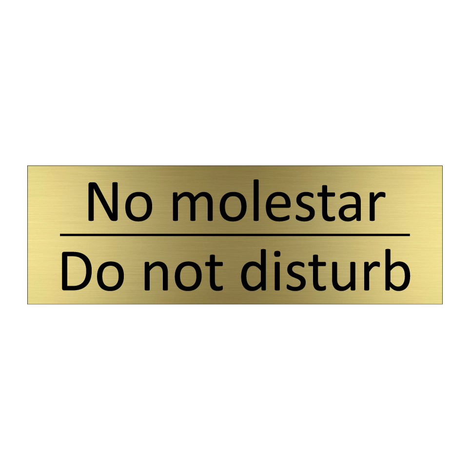 No molestar - Do not disturb