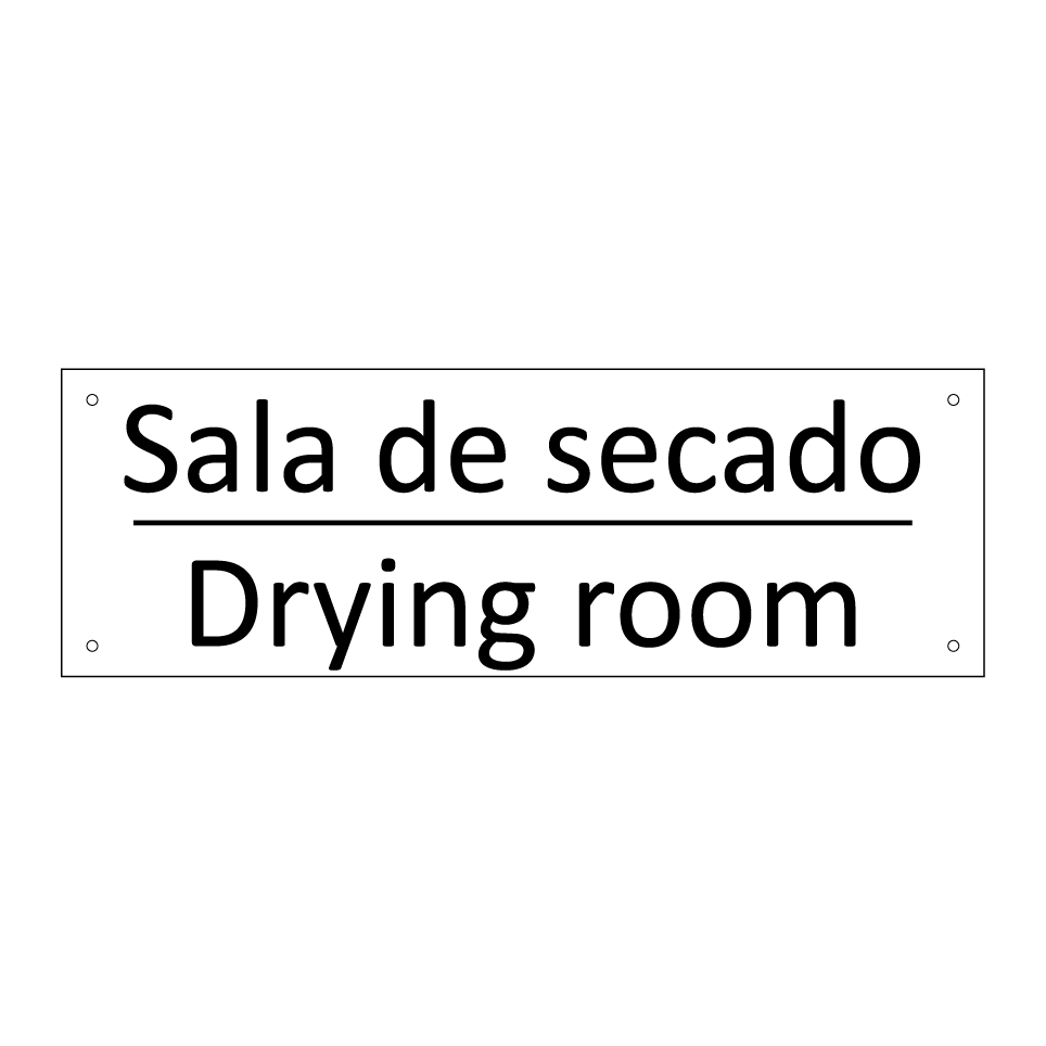 Sala de secado - Drying room