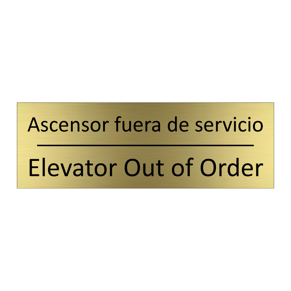 Ascensor fuera de servicio - Elevator Out of Order
