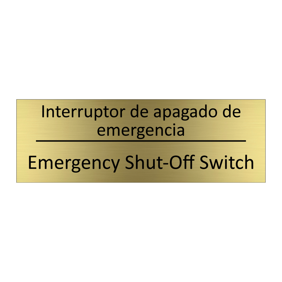 Interruptor de apagado de /.../ - Emergency Shut-Off Switch