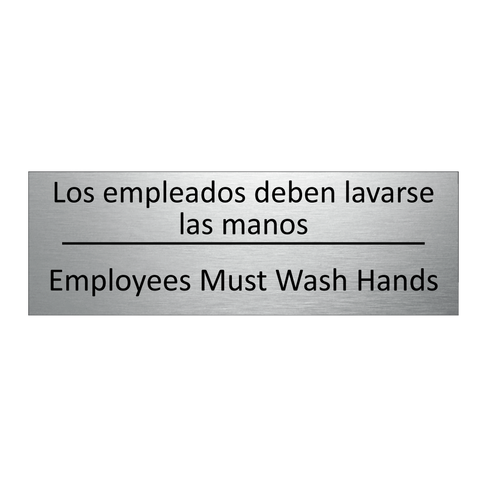 Los empleados deben lavarse /.../ - Employees Must Wash Hands
