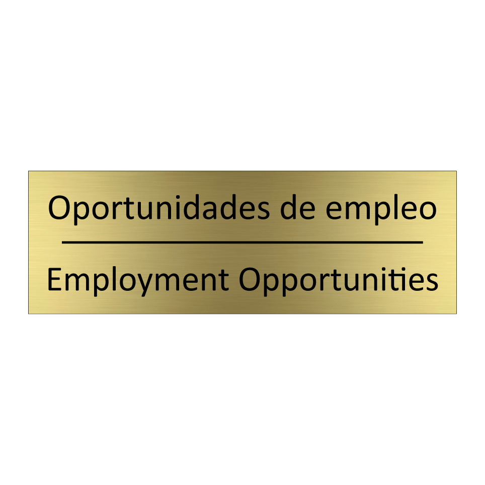 Oportunidades de empleo - Employment Opportunities