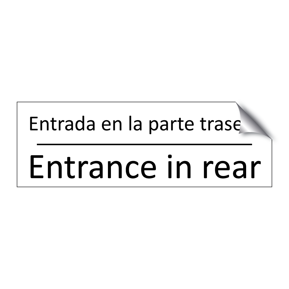 Entrada en la parte trasera - Entrance in rear