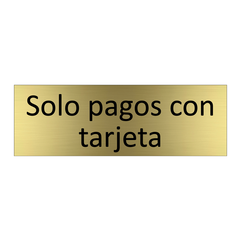 Solo pagos con tarjeta
