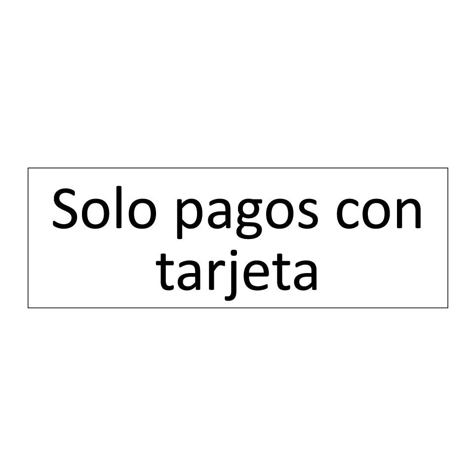 Solo pagos con tarjeta