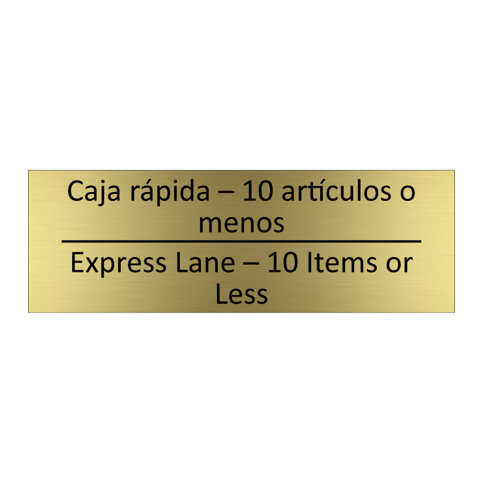 Caja rápida – 10 artículos o /.../ - Express Lane – 10 Items or /.../