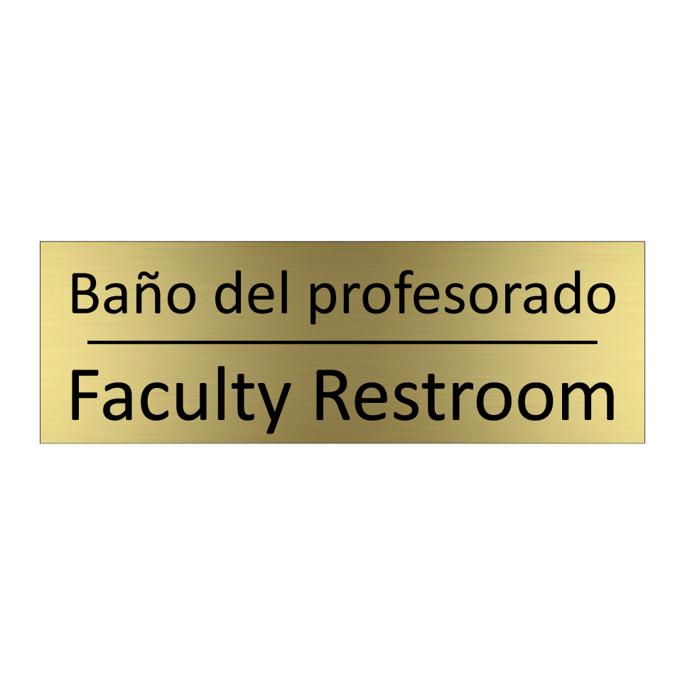 Baño del profesorado - Faculty Restroom