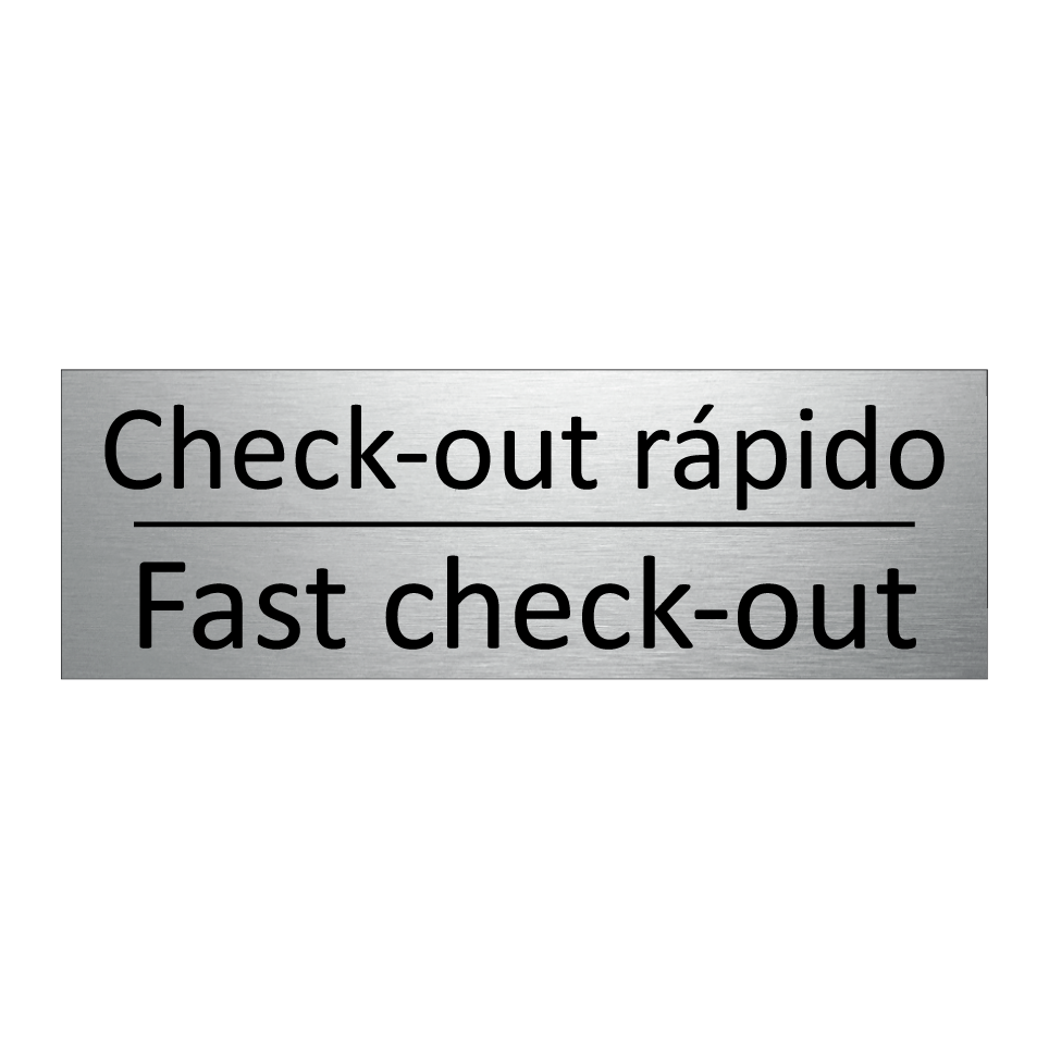 Check-out rápido - Fast check-out