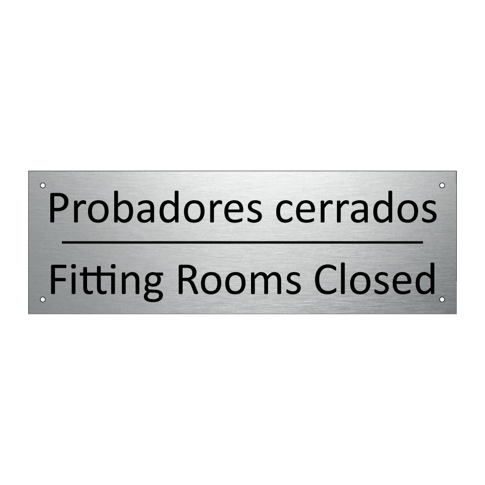 Probadores cerrados - Fitting Rooms Closed